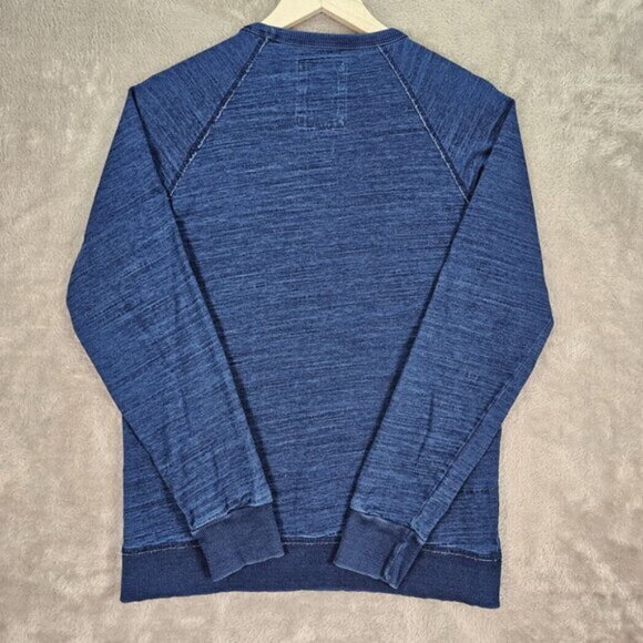 G-Star Raw Denim Long Sleeve Pullover Sweatshirt Logo Blue Shirt Men's Size L - Picture 2 of 10